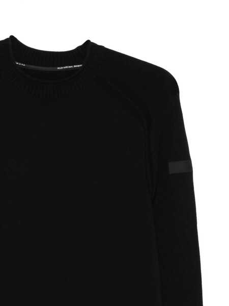 Pulovere Rrd RRD Black Crew Neck Cotton Sweater Black Barbati (BM 18816201) 3