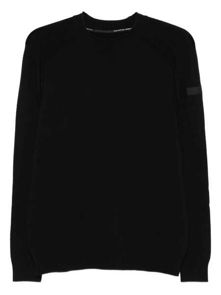 Pulovere Rrd RRD Black Crew Neck Cotton Sweater Black Barbati (BM 18816201) 1