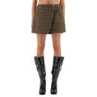 Fuste Ganni Plaid Wool Miniskirt Femei