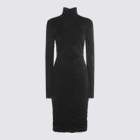 Rochii Thom Krom Black Cotton Midi Dress Femei
