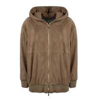 Geci Max Mara Suede Hooded Jacket Femei