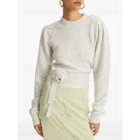 Pulovere casual ROTATE Birger Christensen Dama - Pulovere casual ROTATE Birger Christensen Mesh With Flower Detail WHITE Femei (BM 18816694) - B-mall.ro