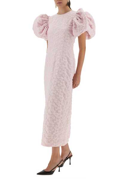 Rochii casual ROTATE Birger Christensen Jacquard Midi Dress POWDER Femei (BM 18816700) 2