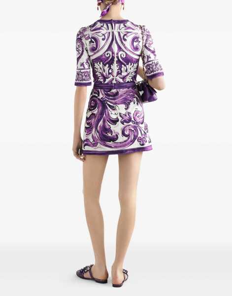 Rochii casual Dolce & Gabbana Majolica Print Mini Dress MULTICOLOUR Femei (BM 18816859) 3