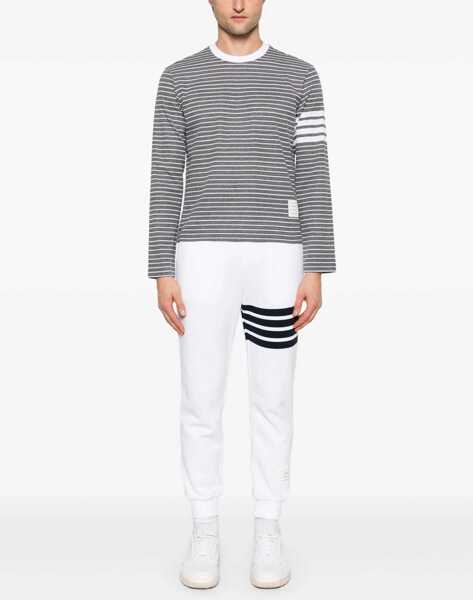 Tricouri Thom Browne Striped T-Shirt GREY Barbati (BM 18816871) 2