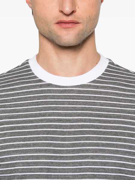 Tricouri Thom Browne Striped T-Shirt GREY Barbati (BM 18816871) 4