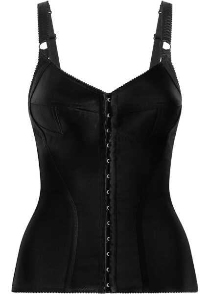 Bluze Dolce & Gabbana Satin Bustier Top BLACK Femei (BM 18816919) 1