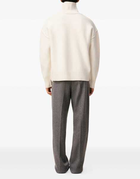 Pulovere AMI Paris Ami De Coeur Turtleneck Sweater WHITE Barbati (BM 18817048) 3