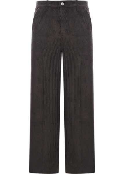 Pantaloni casual AMI Paris Corduroy Velvet Pants GREY Barbati (BM 18817066) 1
