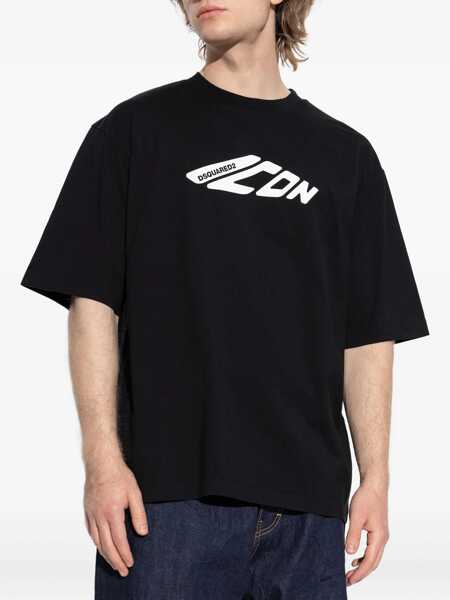 Tricouri DSQUARED2 Logoed T-Shirt BLACK Barbati (BM 18817174) 3