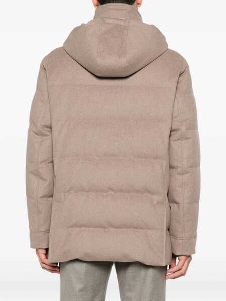 Geci de iarna Brunello Cucinelli Cashmere Down Jacket NOCCIOLAPANAMAGRIGIO CHIARO Barbati (BM 18817177) 4