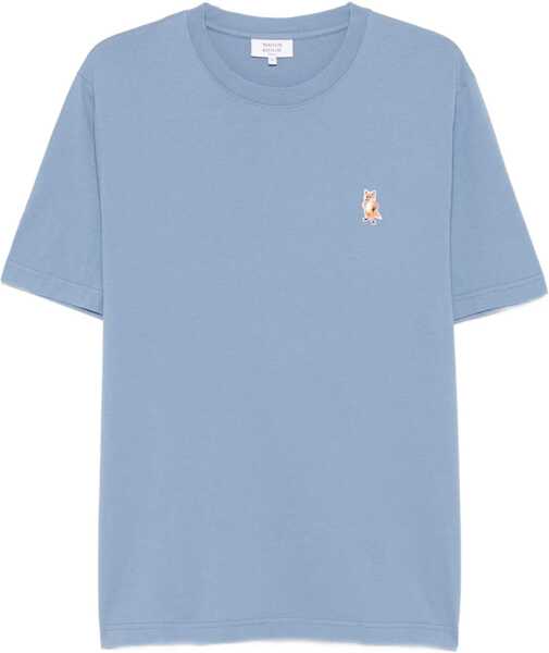 Tricouri MAISON KITSUN Standing Fox T-Shirt POWDER BLUE Barbati (BM 18817216) 1
