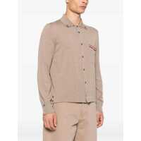 Pulovere pentru Barbati - Cardigane Thom Browne Virgin wool Cardigan MED BROWN Barbati (BM 18817219) - B-mall.ro