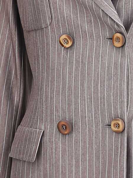 Sacouri Giorgio Armani Double-breasted Blazer FANCY BROWN Femei (BM 18817240) 5