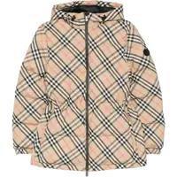 Geci de iarna Hooded Check Down Jacket Femei