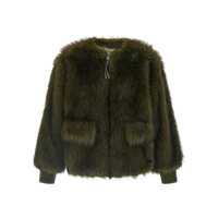 Bomber jacket Nude Faux Fur Bomber Jacket Femei