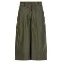 Pantaloni casual Nude Leather-Effect Bermuda Shorts Femei