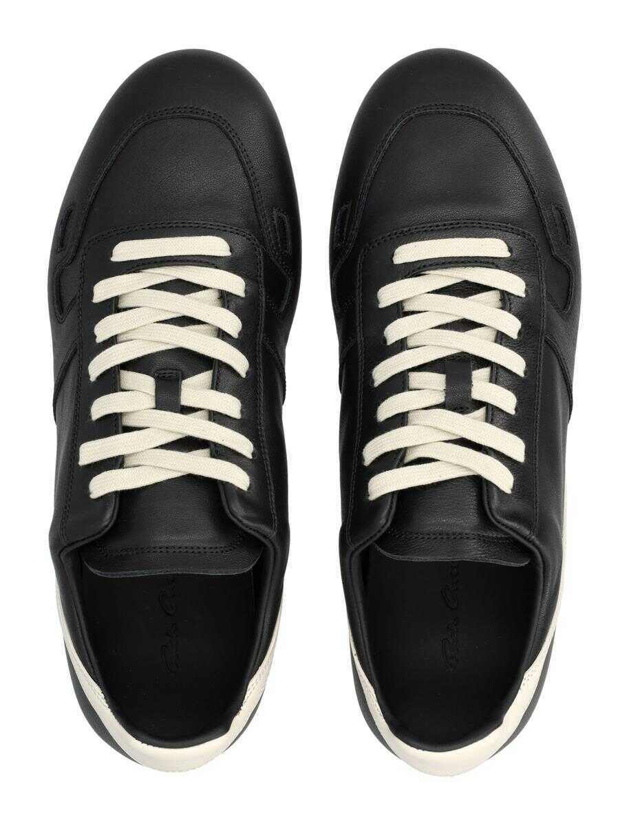 Sneakers Rick Owens Rick Owens WomenS Minimal Sneak  Leather Sneakers BLACK MILK MILK Femei (BM 18820392) 2
