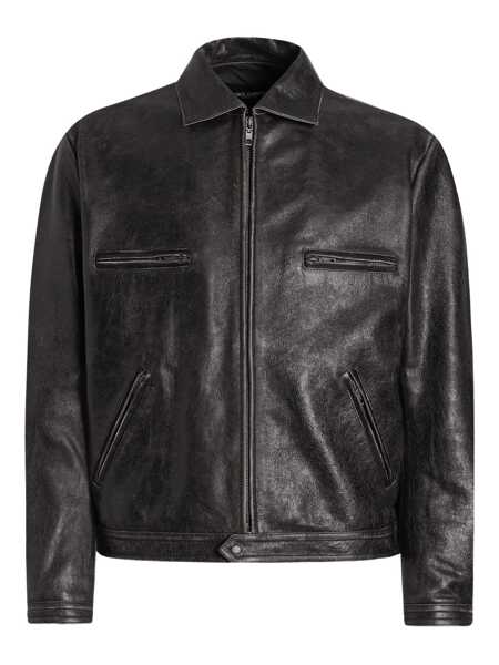 Geci Dolce & Gabbana Aged-Effect Leather Jacket Black Barbati (BM 18820731) 1