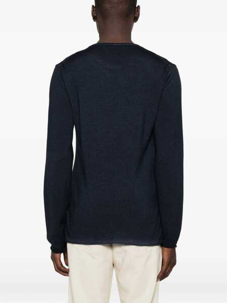 Pulovere Daniele Fiesoli Daniele Fiesoli Blue Wool Crewneck Sweater BLUE Barbati (BM 18822609) 4