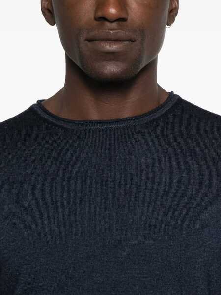 Pulovere Daniele Fiesoli Daniele Fiesoli Blue Wool Crewneck Sweater BLUE Barbati (BM 18822609) 5