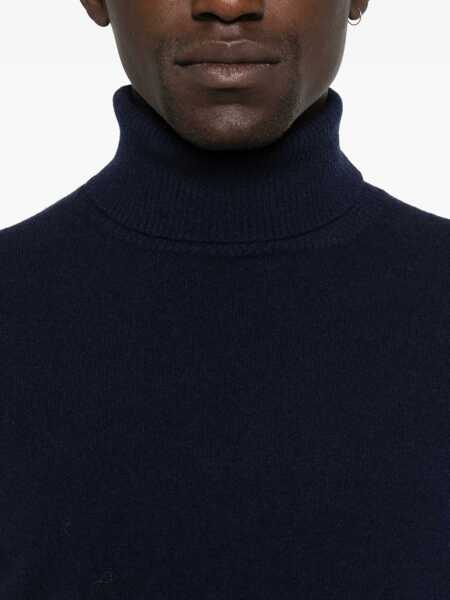 Pulovere Daniele Fiesoli Daniele Fiesoli Navy Blue Turtleneck Sweater BLUE Barbati (BM 18822621) 5