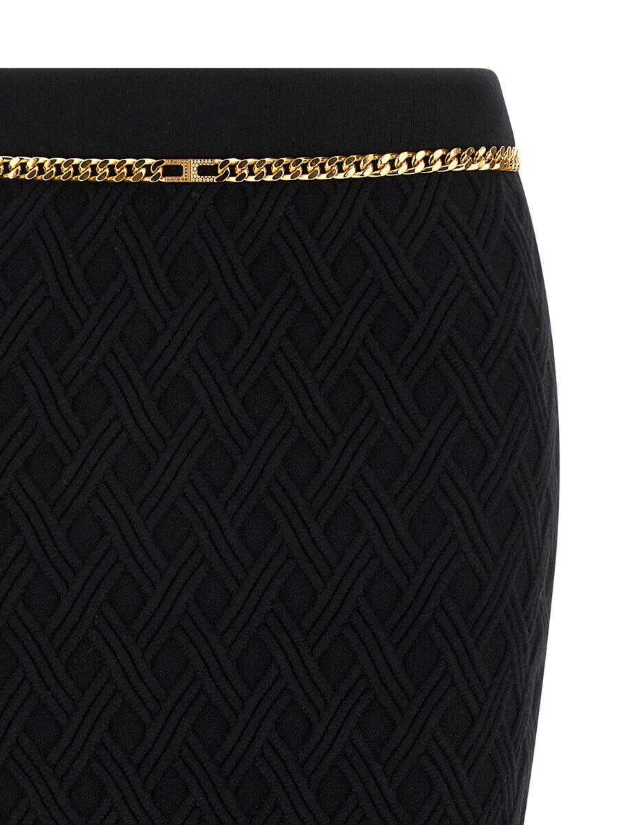Fuste Elisabetta Franchi Elisabetta Franchi Diamond Skirt Black Femei (BM 18823122) 3