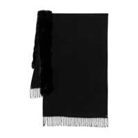 Esarfe Blumarine Knitted Stole With Faux Fur Collar Femei