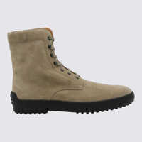Bocanci Tod'S Taupe Leather Boots Barbati