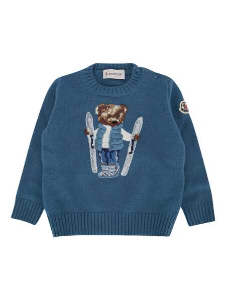 Pulovere casual Moncler CREW NECK Blue Baieti (BM 18825093) 1