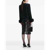 Imbracaminte Dama pagina 259 - Jachete Self-Portrait Fur cuffed Jacket BLACK Femei (BM 18825358) - B-mall.ro