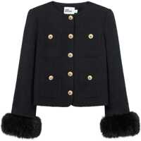 Jachete Fur cuffed Jacket Femei