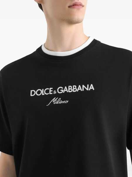 Tricouri Dolce & Gabbana Double collar T-Shirt NERO Barbati (BM 18825361) 4