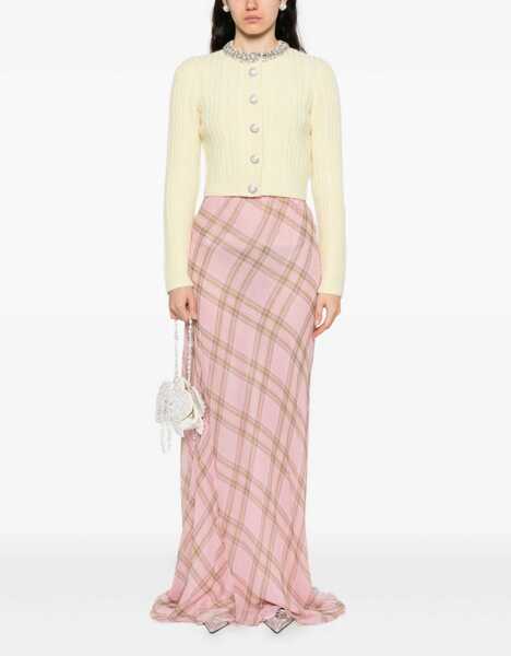 Cardigane Self-Portrait Short alpaca Cardigan YELLOW Femei (BM 18825364) 2