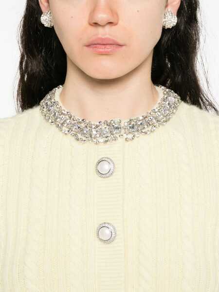 Cardigane Self-Portrait Short alpaca Cardigan YELLOW Femei (BM 18825364) 5