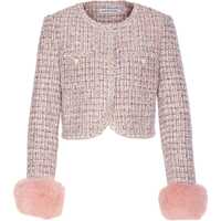 Jachete Bouclé fur cuffed Jacket Femei