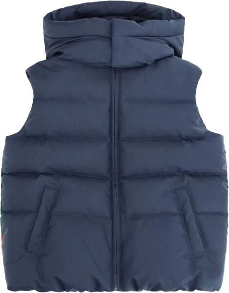 Geci Gucci Padded and quilted Vest for Boy NAVY/GREEN/RED Baieti (BM 18825376) 1