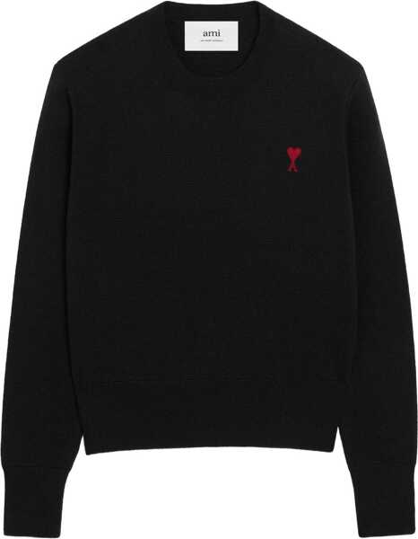 Pulovere AMI Paris Ami De Coeur Sweater NOIR/ROUGE Femei (BM 18825391) 1