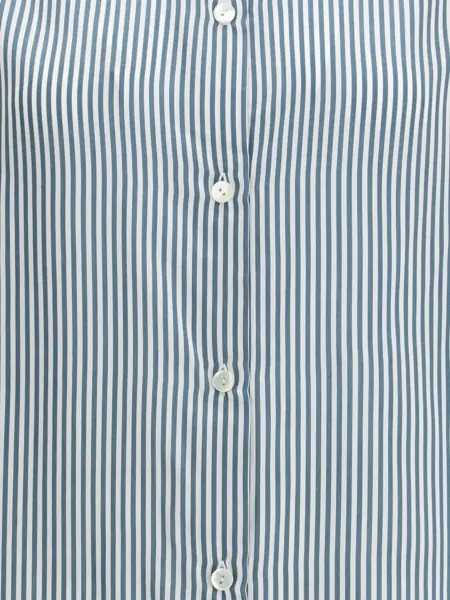 Camasi casual KRISTINA TI Striped Shirt with wide sleeves PETROLIO Femei (BM 18825394) 4