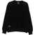 Y-3 Wool padded crew Sweater BLACK