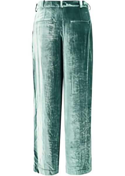 Pantaloni casual KRISTINA TI Velvet Pants VERDE Femei (BM 18825469) 3