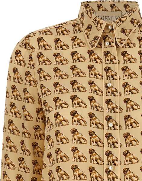 Camasi casual Valentino Garavani Silk crepe de chine Shirt BETULLA/MULTICOLOR Femei (BM 18825508) 3