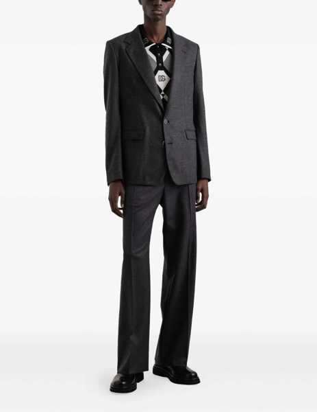 Tricouri Polo Dolce & Gabbana Diamond knit Polo Sweater NERO/B.CO/GRIGIO Barbati (BM 18825541) 2