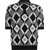 Dolce & Gabbana Diamond knit Polo Sweater NERO/B.CO/GRIGIO