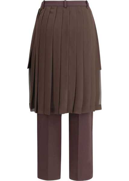 Pantaloni casual UNDERCOVER Organza Pants BROWN Femei (BM 18825760) 3