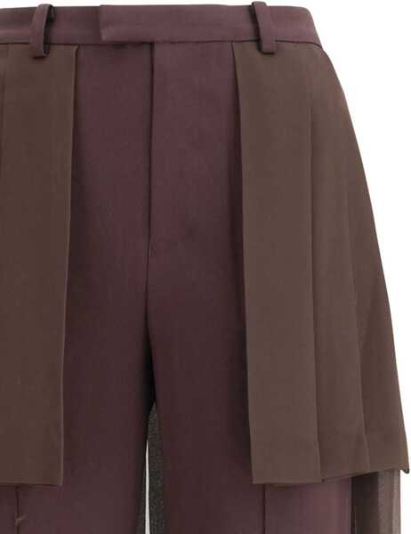 Pantaloni casual UNDERCOVER Organza Pants BROWN Femei (BM 18825760) 5