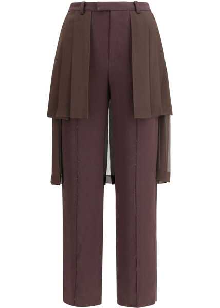 Pantaloni casual UNDERCOVER Organza Pants BROWN Femei (BM 18825760) 1