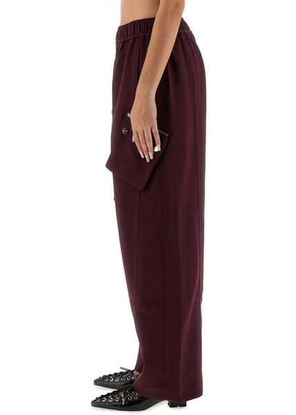 Pantaloni casual Ganni Twill Pants BORDEAUX Femei (BM 18825928) 4