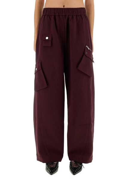 Pantaloni casual Ganni Twill Pants BORDEAUX Femei (BM 18825928) 1