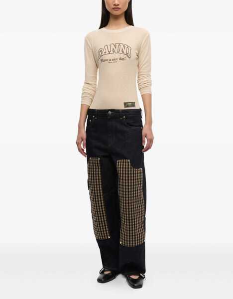 Blugi skinny Ganni Pants Neppy Carpenter BLUE Femei (BM 18825997) 2